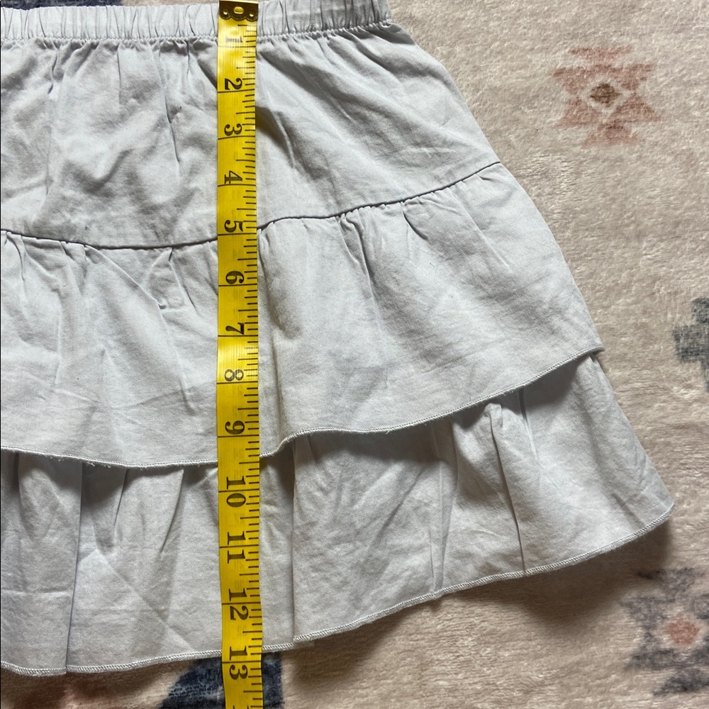 Brandy Melville John Galt NWT Micro Skirt Blue Tiered Mini One Size / S M L - Picture 8 of 10